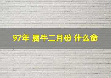 97年 属牛二月份 什么命